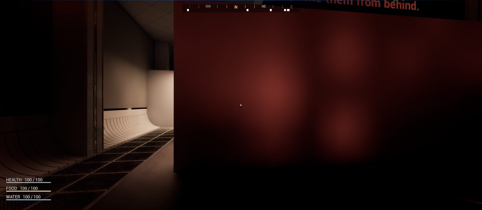 The dark room in red light